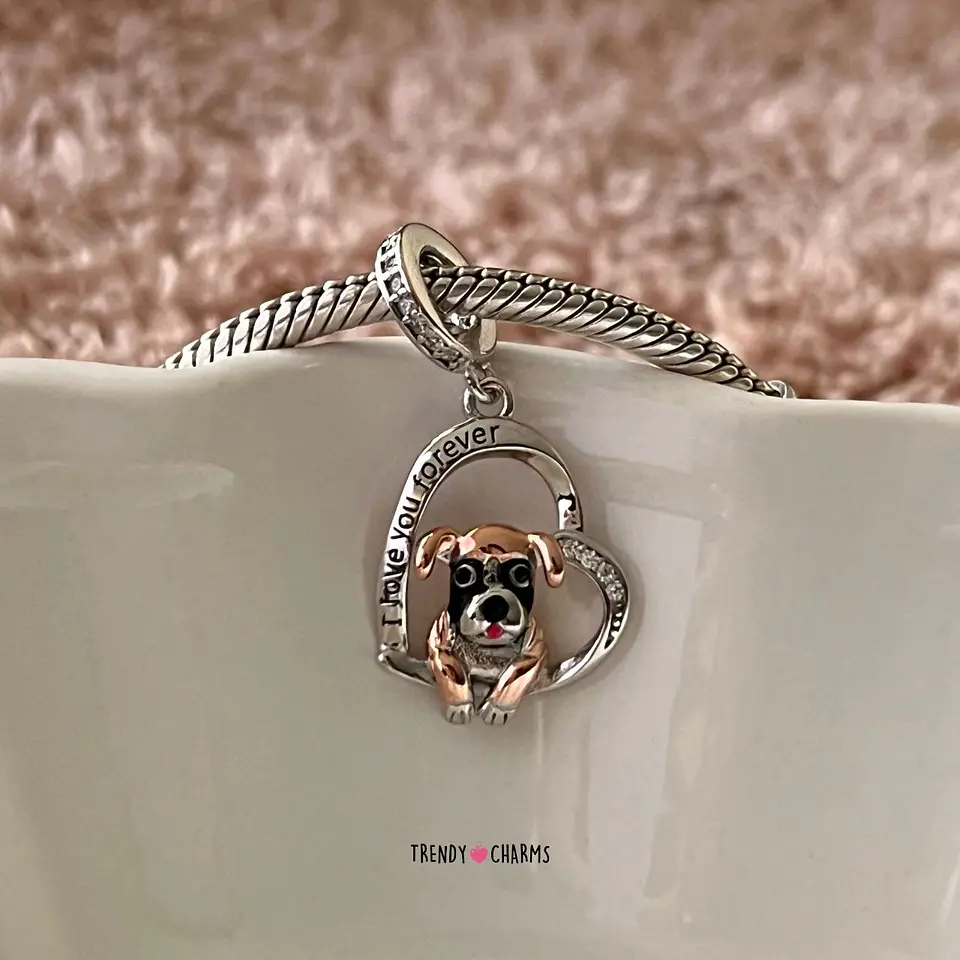 Charm Perro Boxer Te Amo Plata 925 1