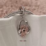 Charm Perro Labrador Golden Retriever Te Amo Plata 925