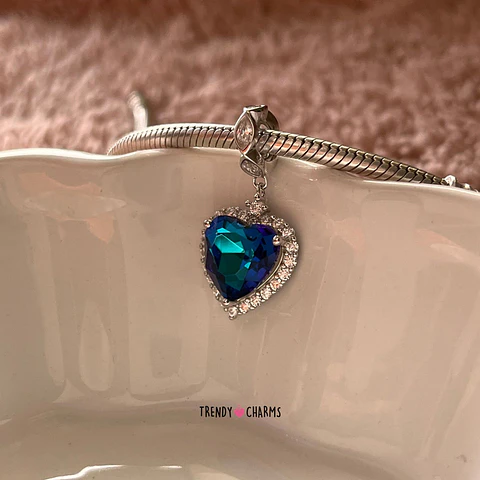 Charm Corazón de Mar Plata 925