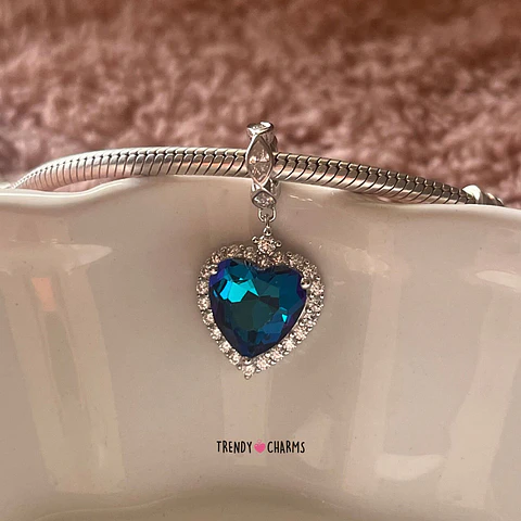 Charm Corazón de Mar Plata 925