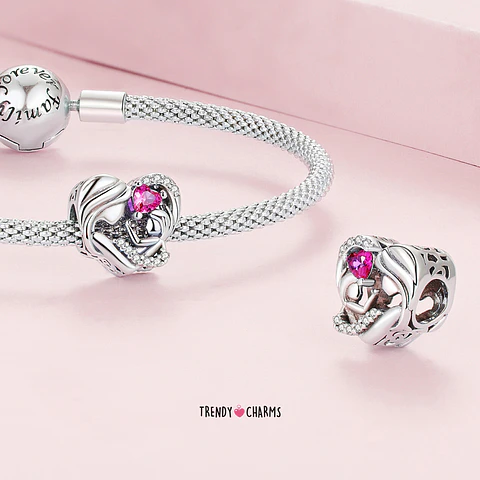 Charm Mamá por Primera Vez Plata 925