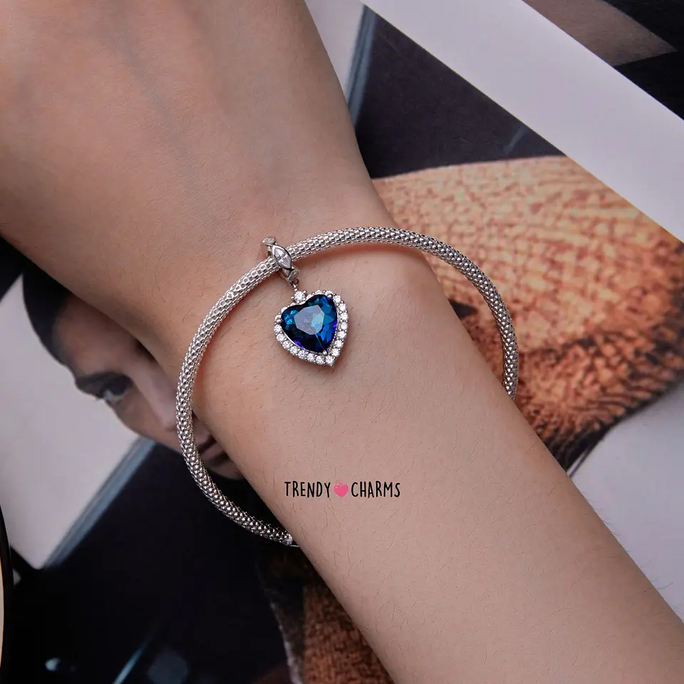 Charm Corazón de Mar Plata 925 5
