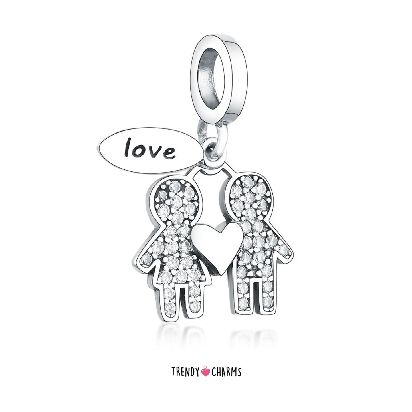 Charm Pareja Hombres Plata 925 3