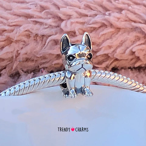 Charm Perro Bulldog Francés, Plata 925