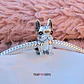 Charm Perro Bulldog Francés, Plata 925 - Miniatura 1