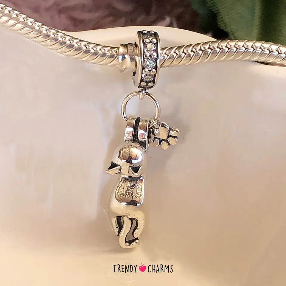 Charm Gatito colgando Plata 925 2