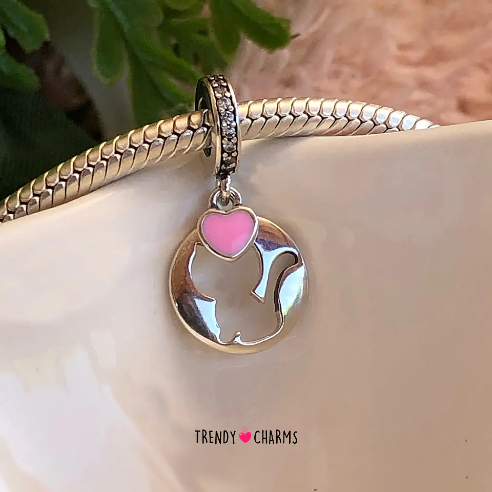 Charm Colgante Gato, Plata 925 1