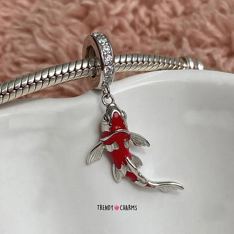 Charm Pez Koi de la Perseverancia Plata 925