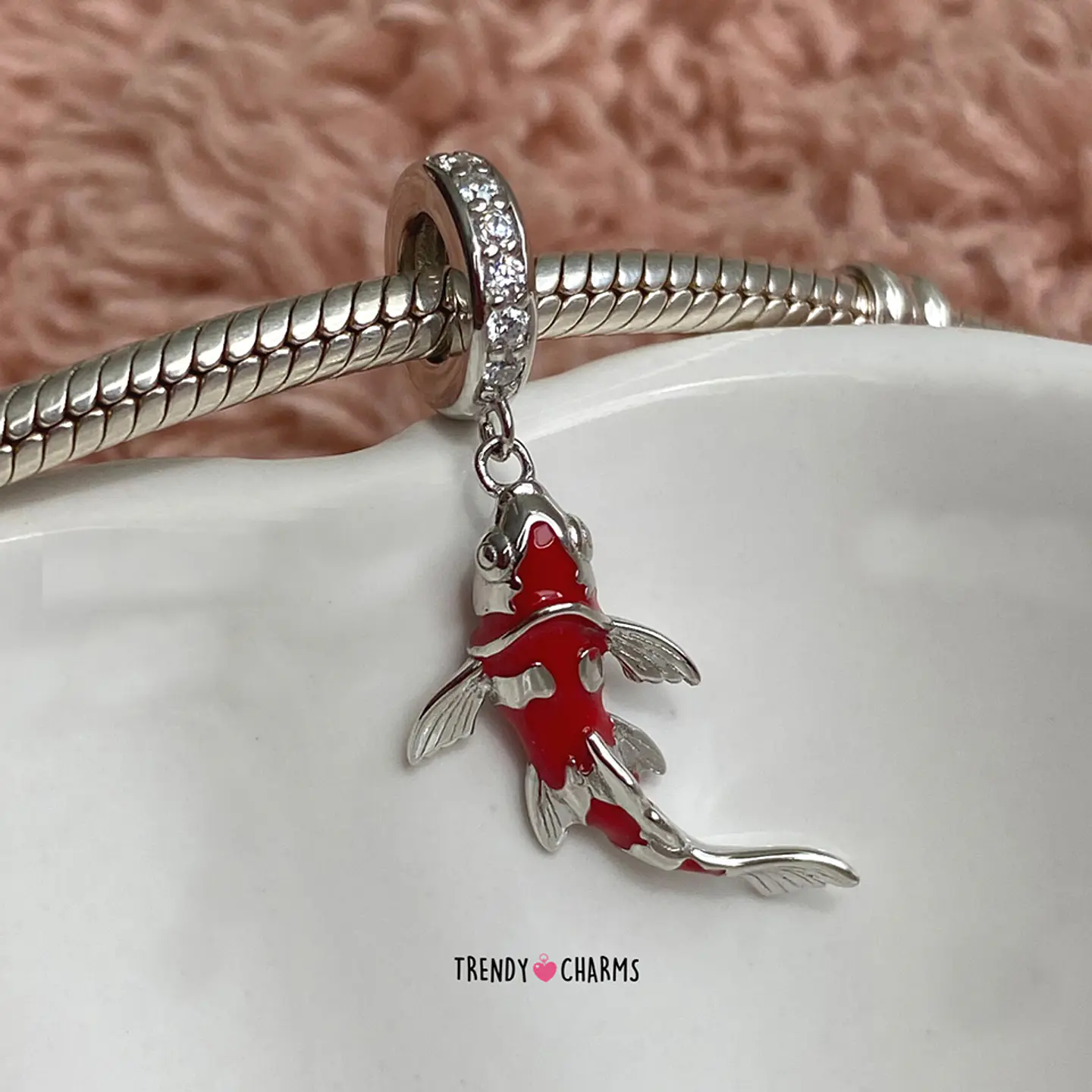 Charm Pez Koi de la Perseverancia Plata 925 1
