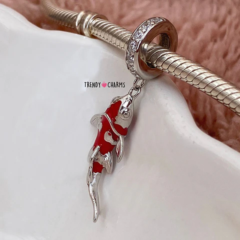Charm Pez Koi de la Perseverancia Plata 925