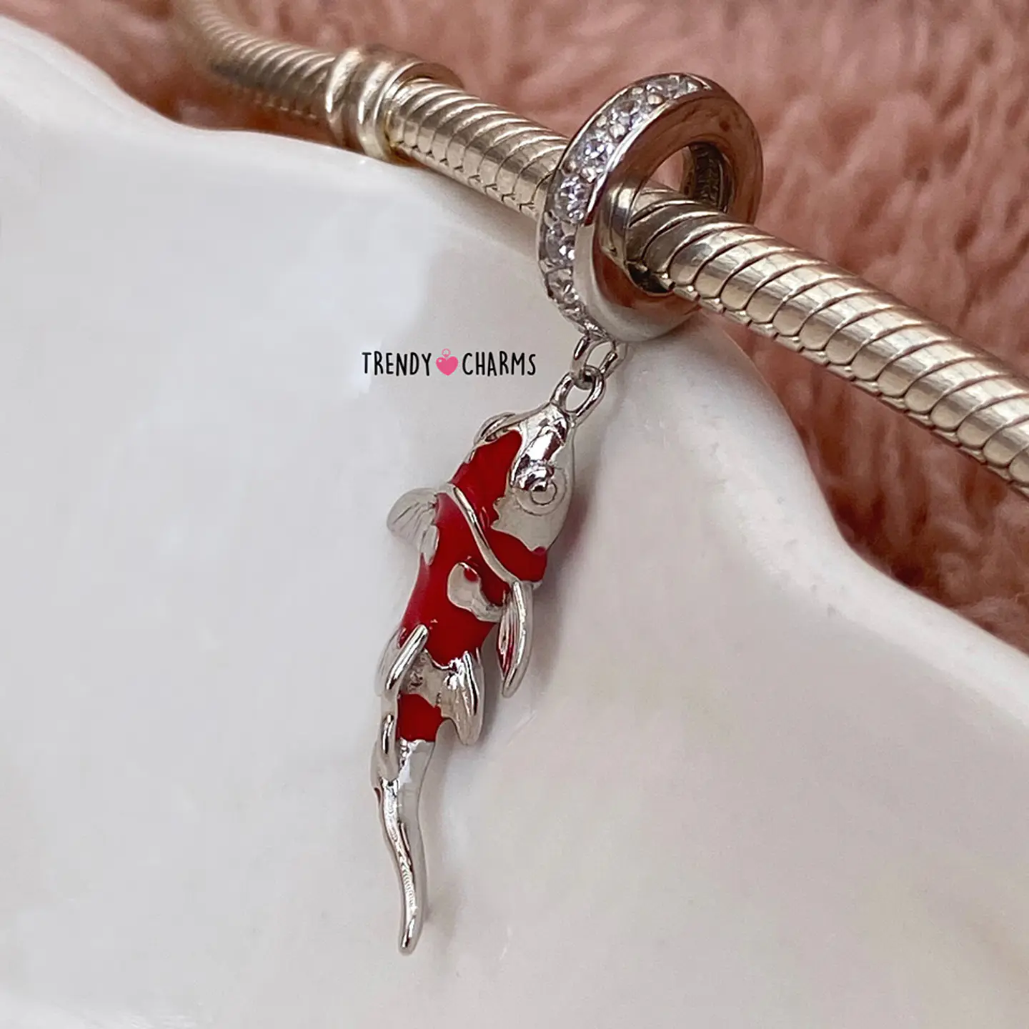 Charm Pez Koi de la Perseverancia Plata 925 2