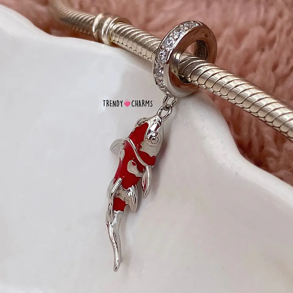 Charm Pez Koi de la Perseverancia Plata 925 2