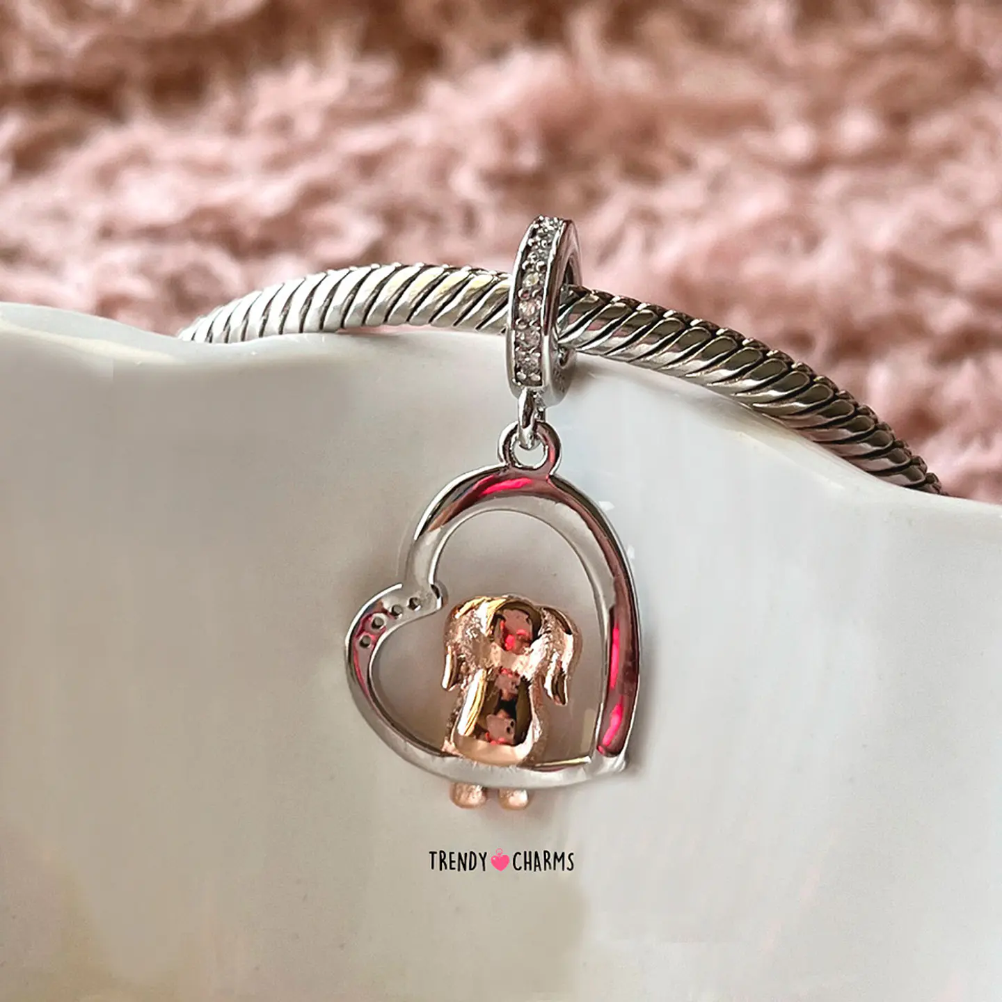 Charm Perro Salchicha Dachshund Te amo Plata 925 2