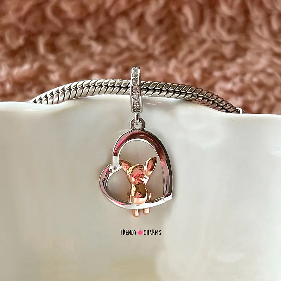 Charm Perro Chihuahua Te amo Plata 925 4