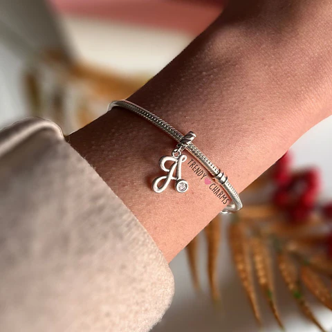 Charm Letra A Plata 925