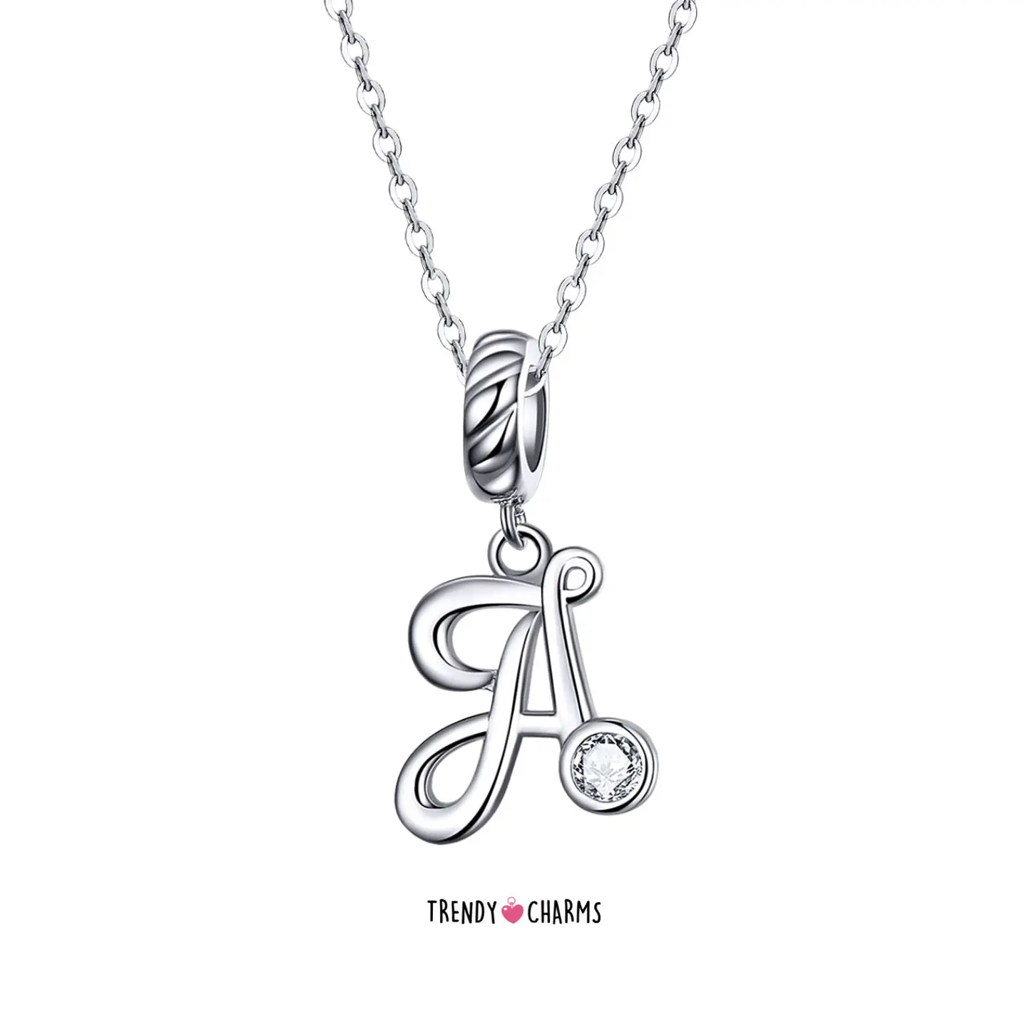 Charm Letra A Plata 925 4