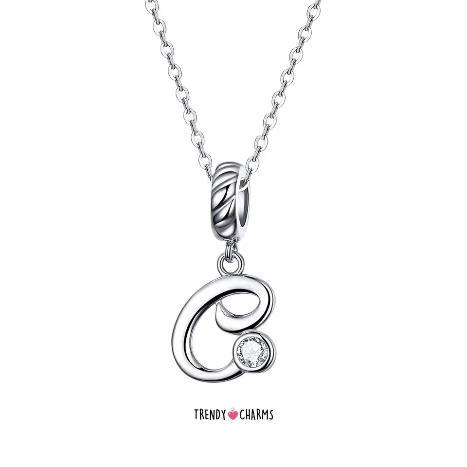 Charm Letra C Plata 925 4