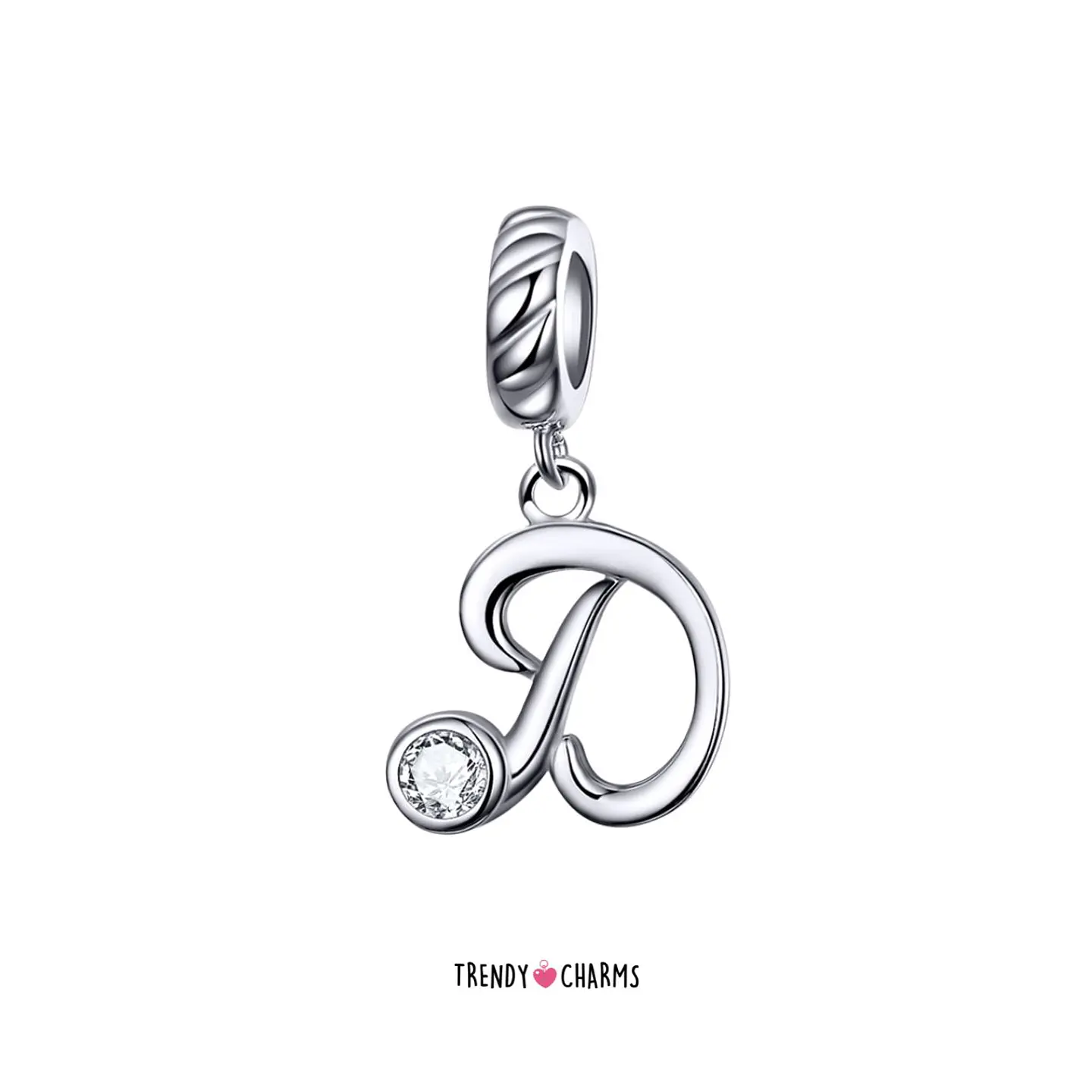 Charm Letra D Plata 925 3