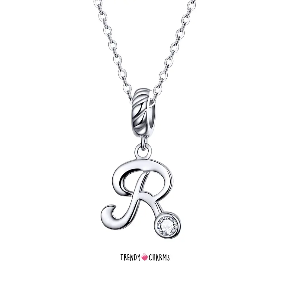 Charm Letra R Plata 925 4