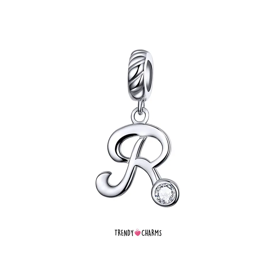Charm Letra R Plata 925 3