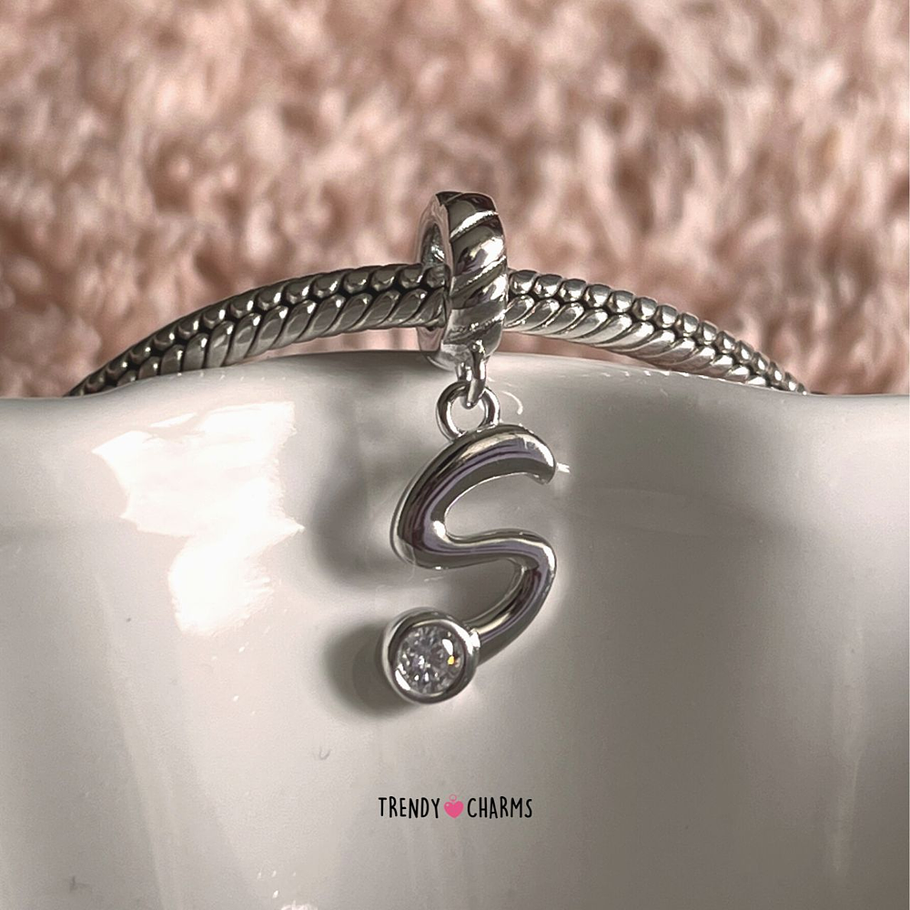 Charm Letra S Plata 925