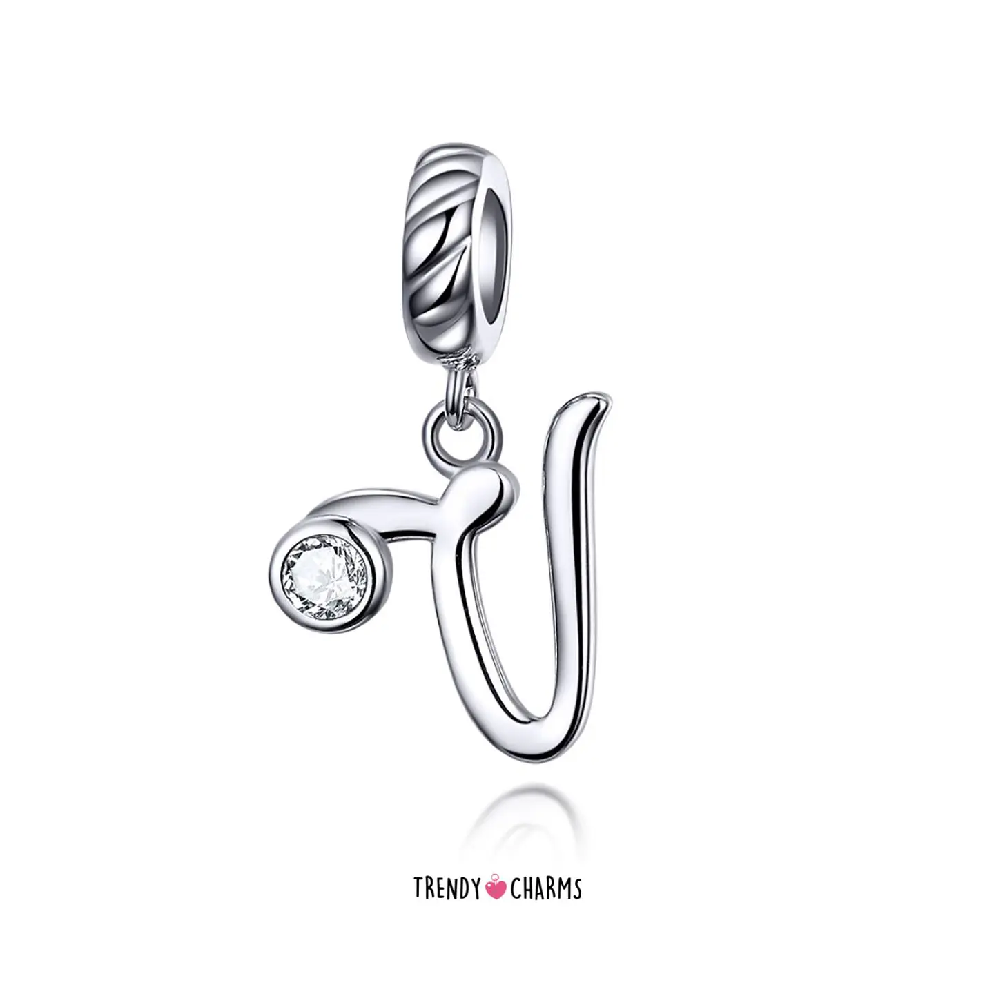 Charm Letra V Plata 925 3