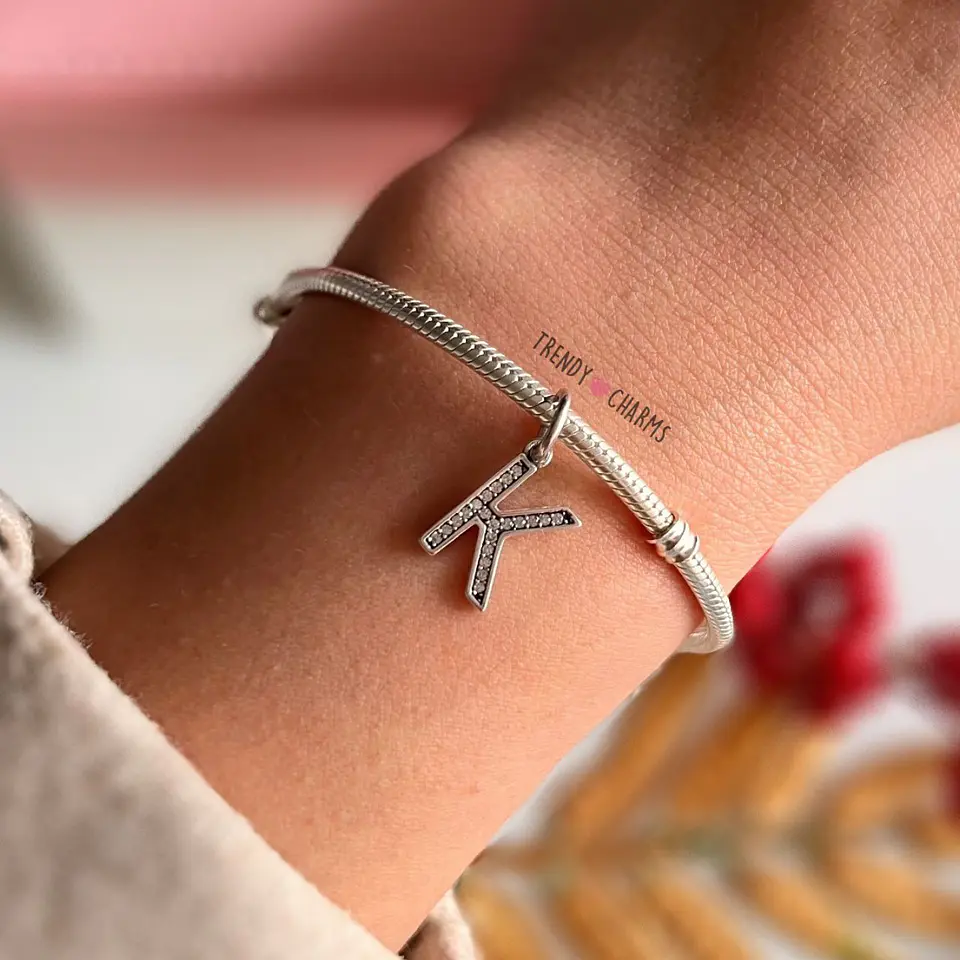 Charm Letra K Plata 925 1