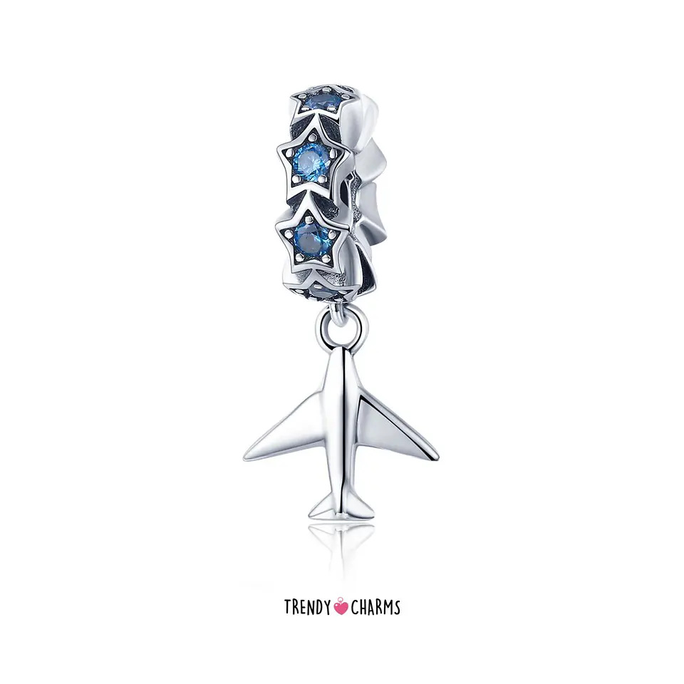 Charm Avion Colgante Plata 925 2