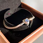Pulsera Flexible Corazón Piedra Luna - Miniatura 1