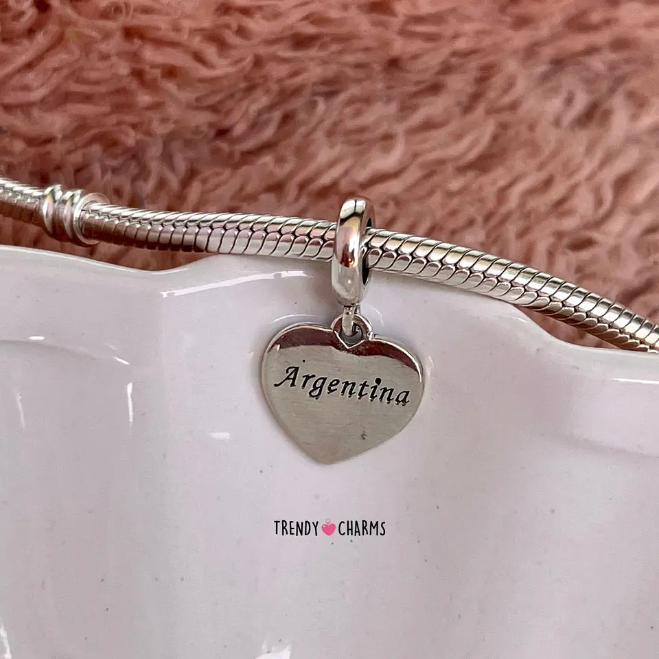 Charm Bandera Argentina, Plata 925 3