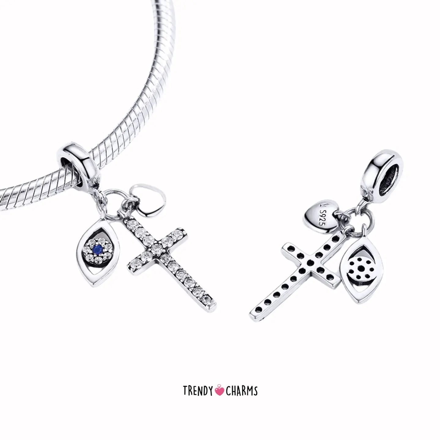 Charm Dios Guardián Protector Plata 925 3