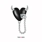 Charm Corazón Rebelde, Plata 925 - Miniatura 4