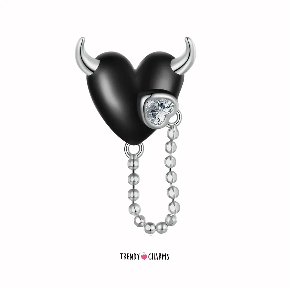 Charm Corazón Rebelde, Plata 925 4