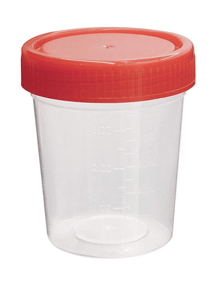 Frasco Esteril Tapa Roja 120 ml