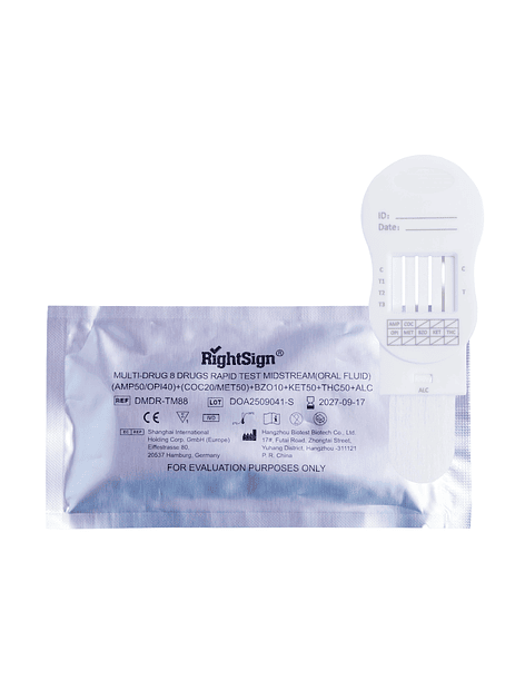 Test de Drogas en Saliva Lápiz II Multidrogas 7 Drogas + Alcohol 4