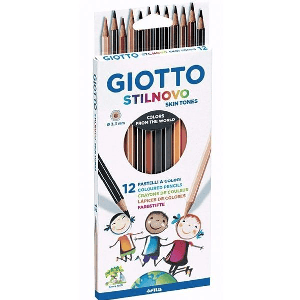 Caixa de 12 lápis de cor Skin Tones 