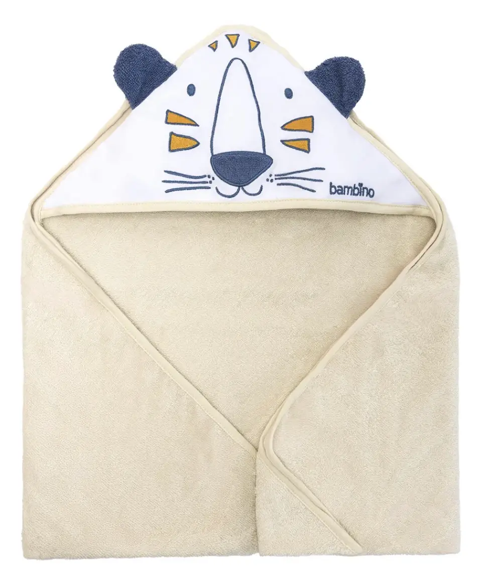 Toalla con Capucha para Bebé Bambino 100% Algodón León  2