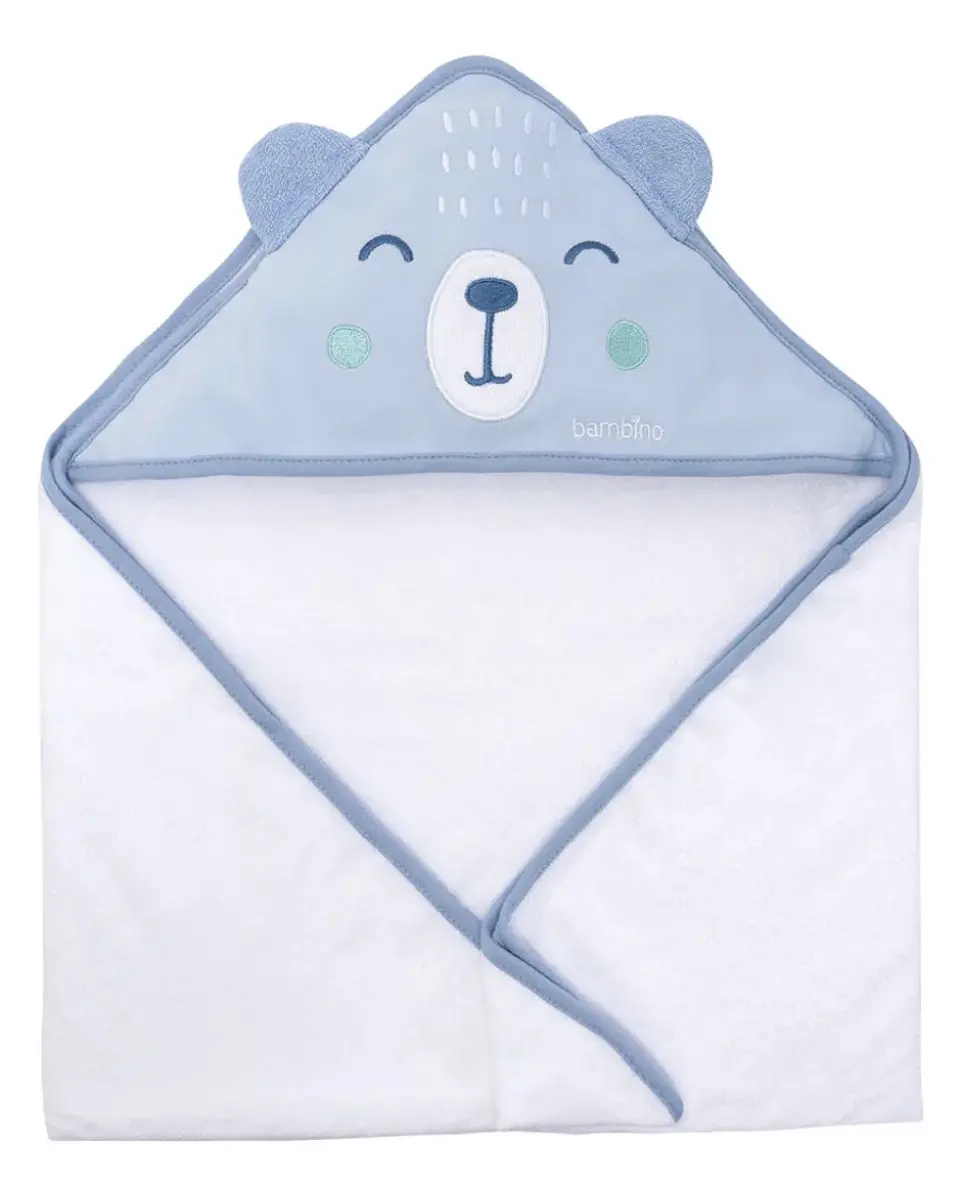 Toalla con Capucha para Bebé Bambino 100% Algodón Osito  2