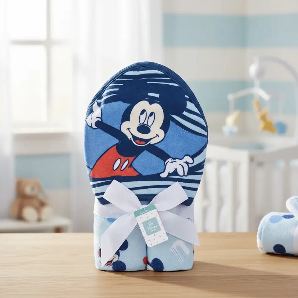 Toalla para Bebés con Capucha Disney Mickey Mouse Bambino 2