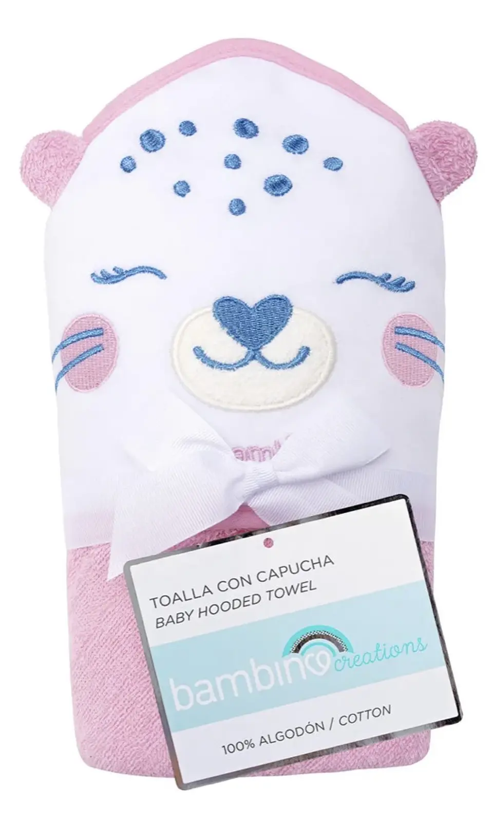 Toalla Capucha Baño Bebés Bambino Gatita  1
