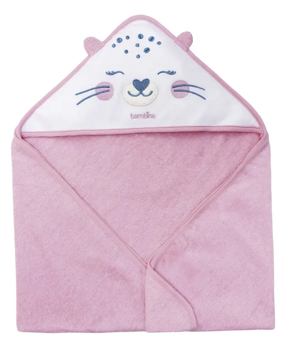 Toalla Capucha Baño Bebés Bambino Gatita  3
