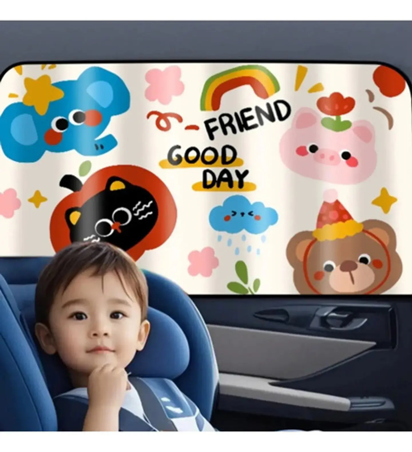 Parasol Infantil Para Auto Con Diseño De Animales 4