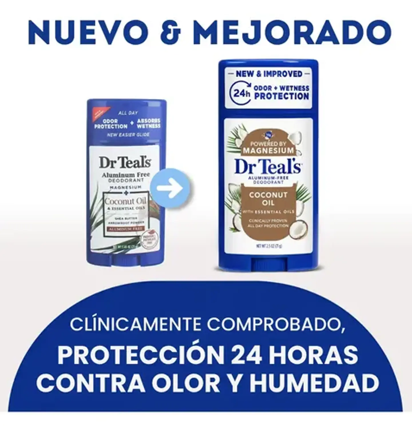 Desodorante Barra Coco Dr Teal's 71 G Sin Aluminio Sin Dh 1