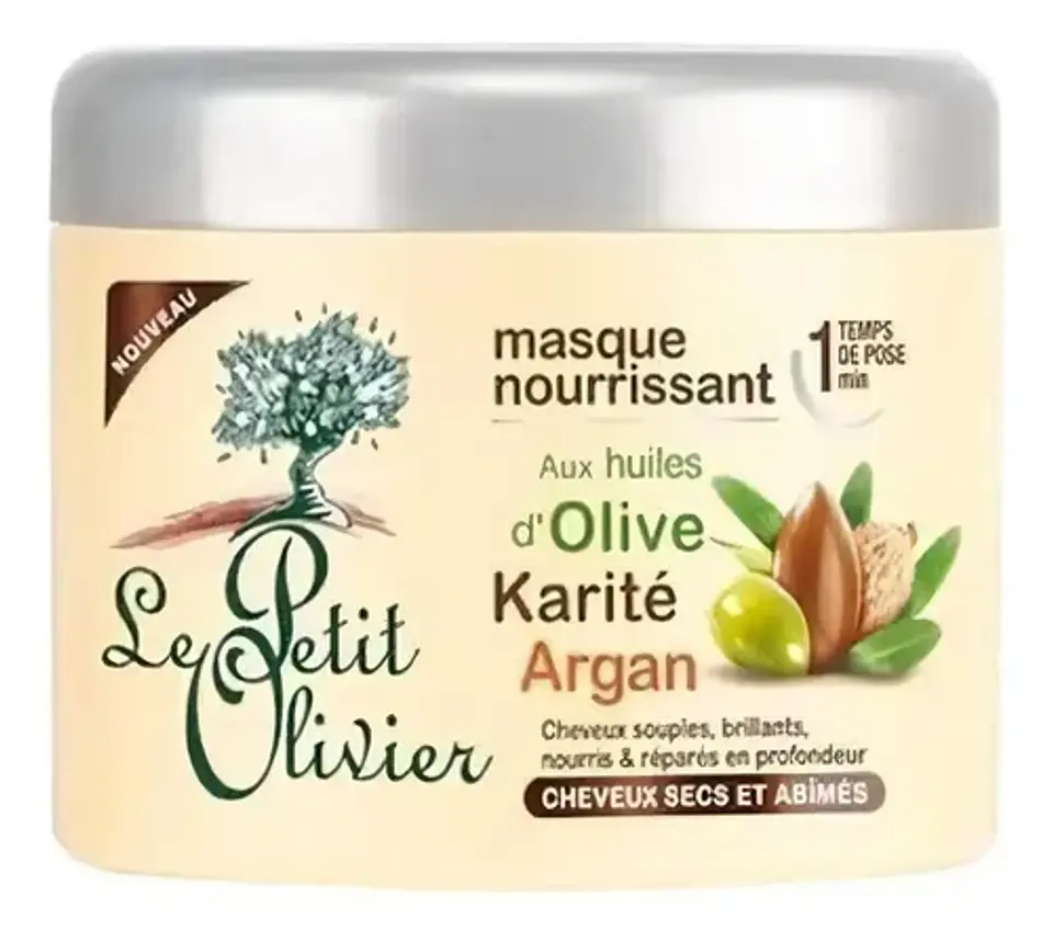 Mascara Reparadora Le Petit Olivier para Cabello Seco y Dañado con Oliva, Karité y Argán 330 mL 1