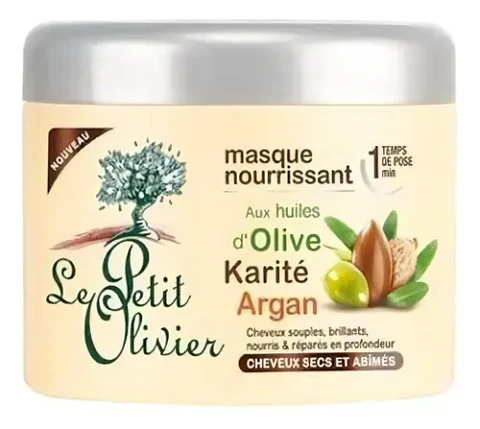Mascara Reparadora Le Petit Olivier para Cabello Seco y Dañado con Oliva, Karité y Argán 330 mL