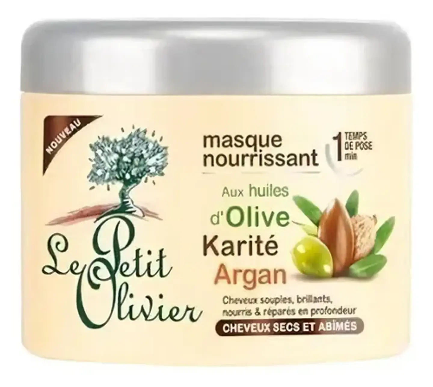Mascara Reparadora Le Petit Olivier para Cabello Seco y Dañado con Oliva, Karité y Argán 330 mL 1