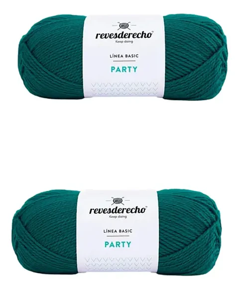 Lana Party Revesderecho - Para Tejer Hipoalergénica Pack 2 Verde musgo 006