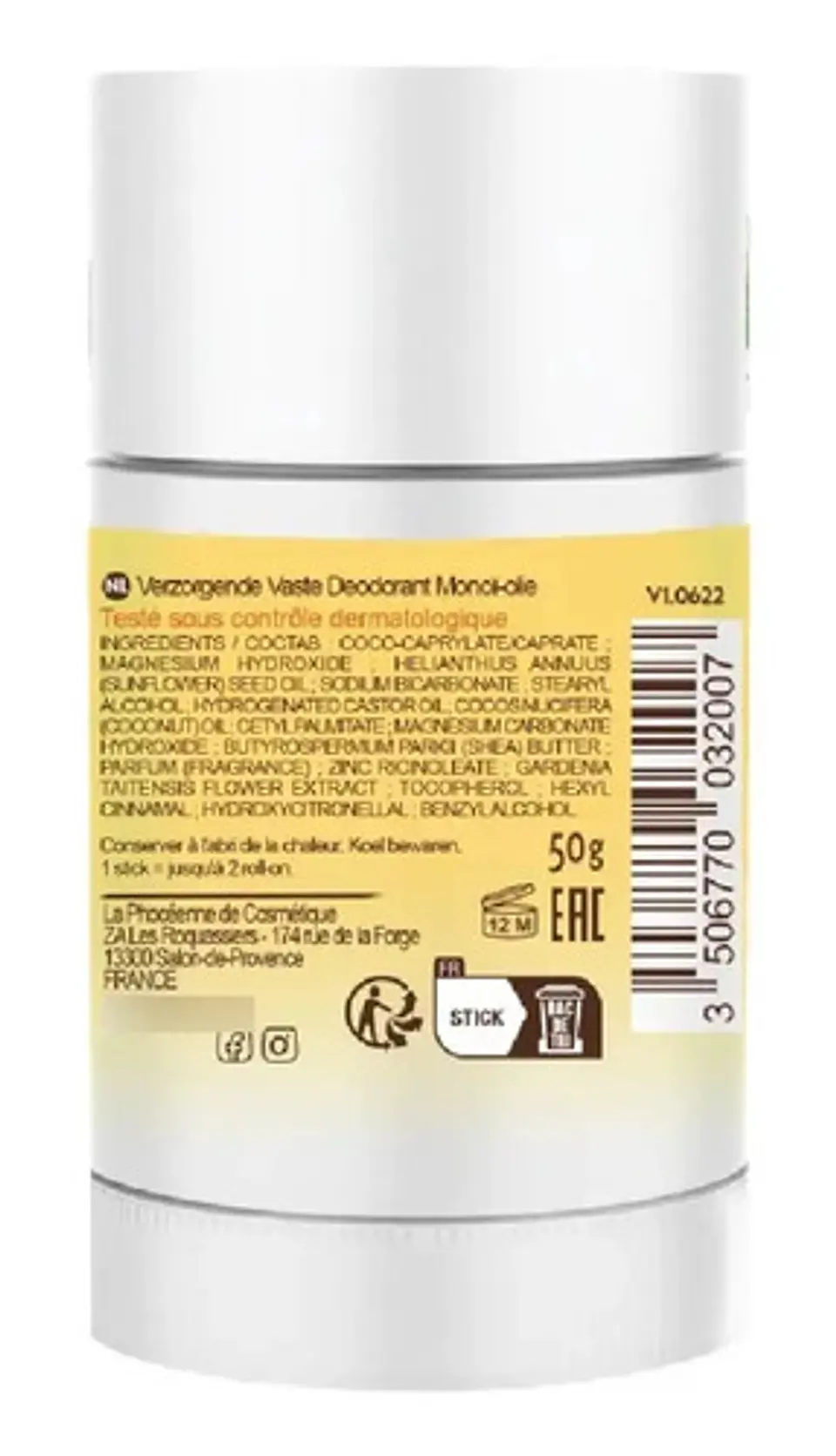 Desodorante Sólido Lovea Déo-soin Stick Monoi Aceite Natural 7