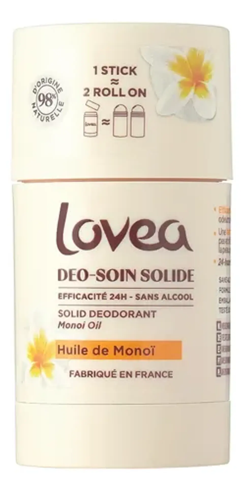 Desodorante Sólido Lovea Déo-soin Stick Monoi Aceite Natural 1