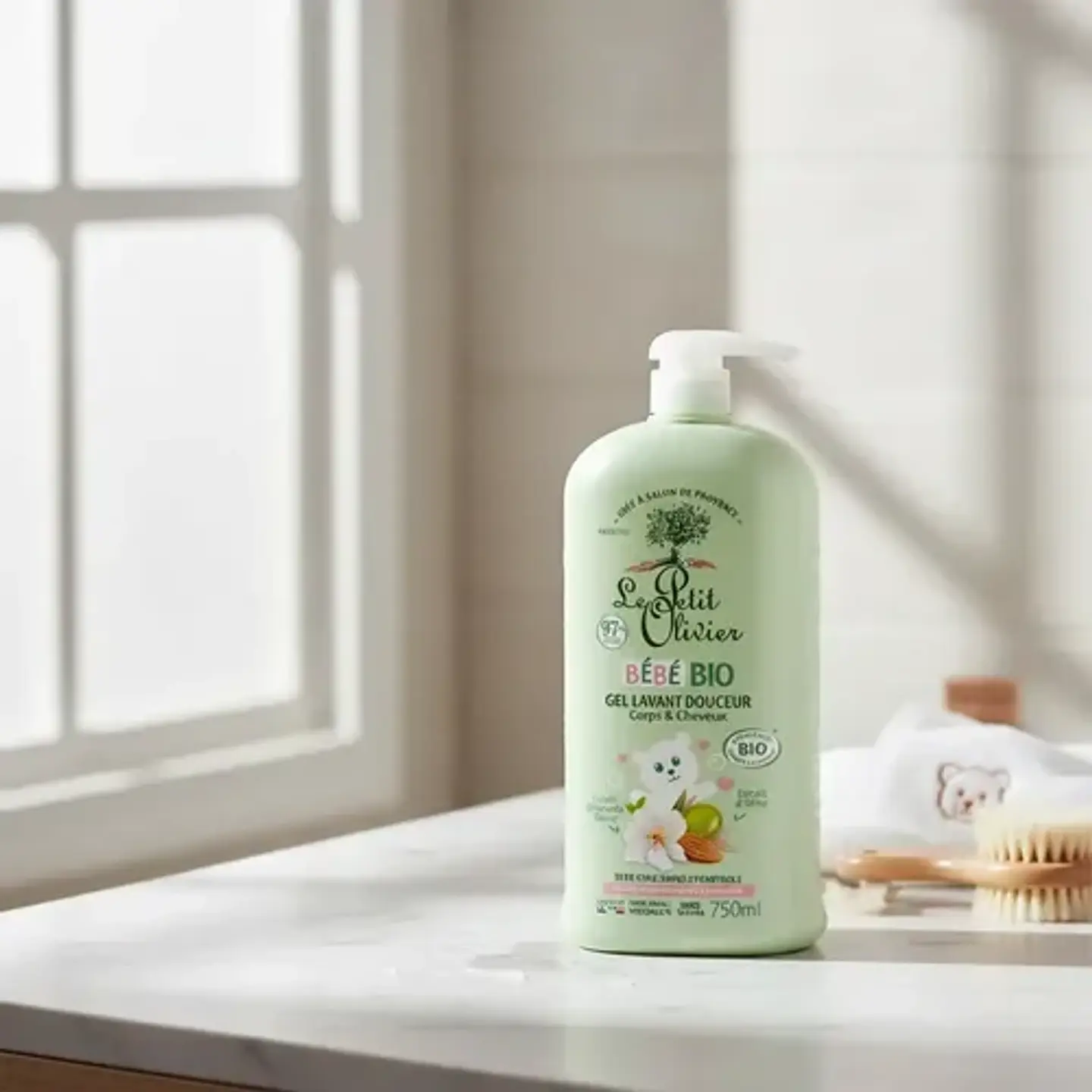 Gel Baño De Bebé Cuerpo Y Cabelllo 750 Ml Le Petit Olivier 3